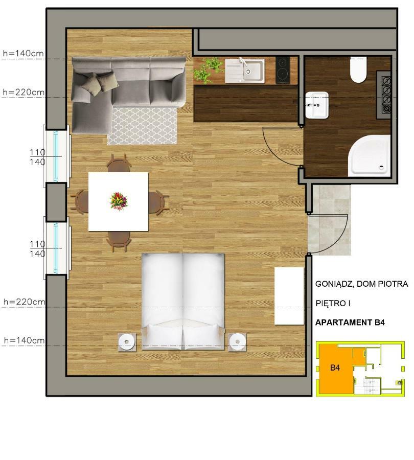 Dom Piotra Apartment Goniadz Bagian luar foto