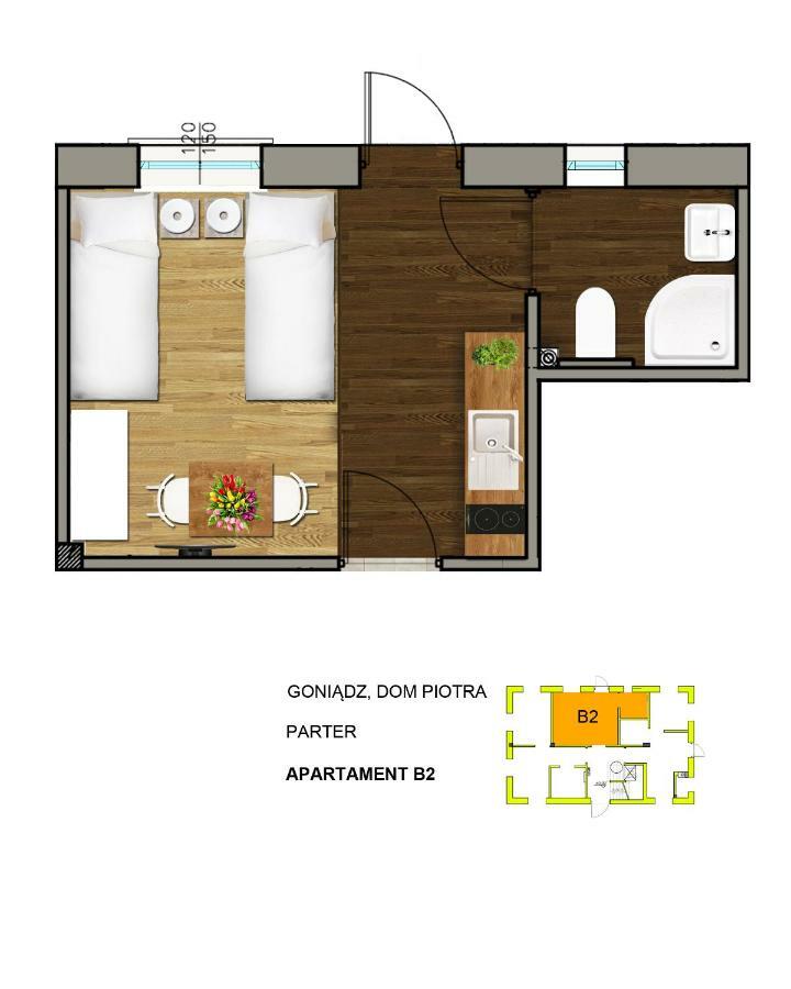 Dom Piotra Apartment Goniadz Bagian luar foto