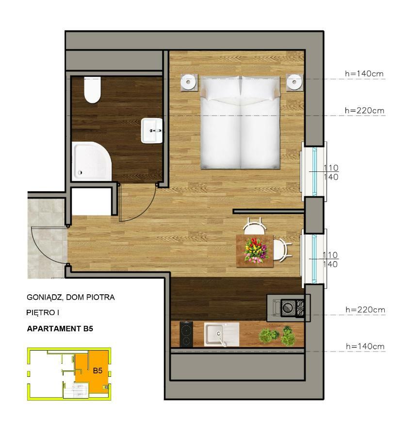 Dom Piotra Apartment Goniadz Bagian luar foto